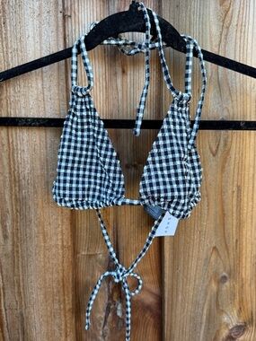 NWT Topshop Gingham Triangle Bikini Top